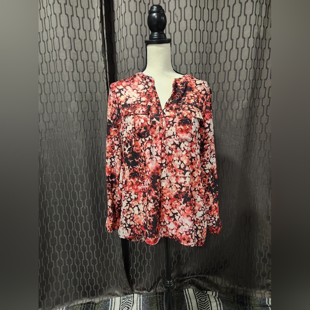 Notations Floral Blouse With Pockets